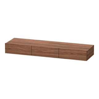 Duravit Schubkastenablage DuraStyle 150x44cm, 3 SBK, Nussb dkl., m Konsole