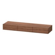 Duravit Schubkastenablage DuraStyle 150x44cm, 3 SBK, Nussb dkl., m Konsole
