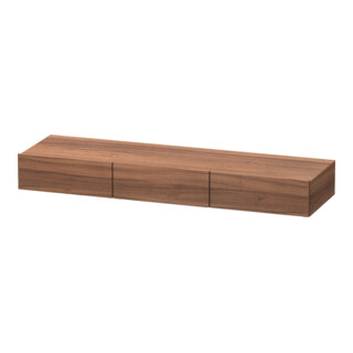 Duravit Schubkastenablage DuraStyle 150x44cm, 3 SchKa., Nussb Nat, m Konsole