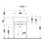 Duravit Scola lavabo universel 61,5x46 cm, avec trop-plein, à droite, blanc-5