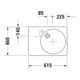 Duravit Scola lavabo universel 61,5x46 cm, avec trop-plein, à droite, blanc