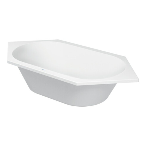 Duravit Sechseck-Badewanne D-Code 190x90x40cm, EB-Version, 2 RS, weiß