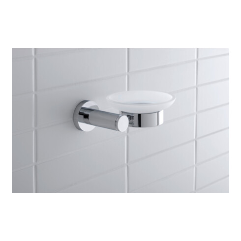 Duravit Seifenschale D-Code 13,5x12cm, Gl. we. ma, Sch links, chrom