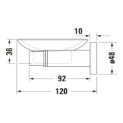 Duravit Seifenschale D-Code 13,5x12cm, Gl. we. ma, Sch links, chrom-5