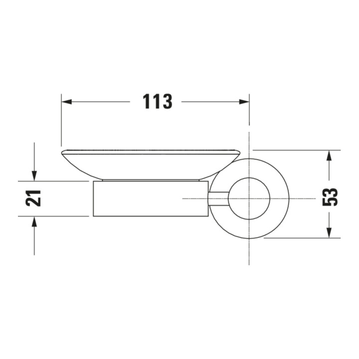 Duravit Seifenschale D-Code 13,5x12cm, Gl. we. ma, Sch links, chrom