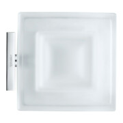 Duravit Seifenschale Karree 11,5x12,2cm, Gl. weiß matt, Halter chrom-2