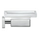 Duravit Seifenschale Karree 11,5x12,2cm, Gl. weiß matt, Halter chrom-2