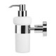 Duravit Seifenspender D-Code chrom, 6,9x14,5cm, Glas weiß matt-1