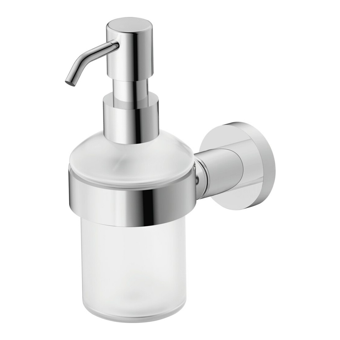 Duravit Seifenspender D-Code chrom, 6,9x14,5cm, Glas weiß matt