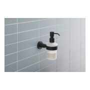 Duravit Seifenspender D-Code noir mat, 6,9x14,5 cm, verre blanc mat-2