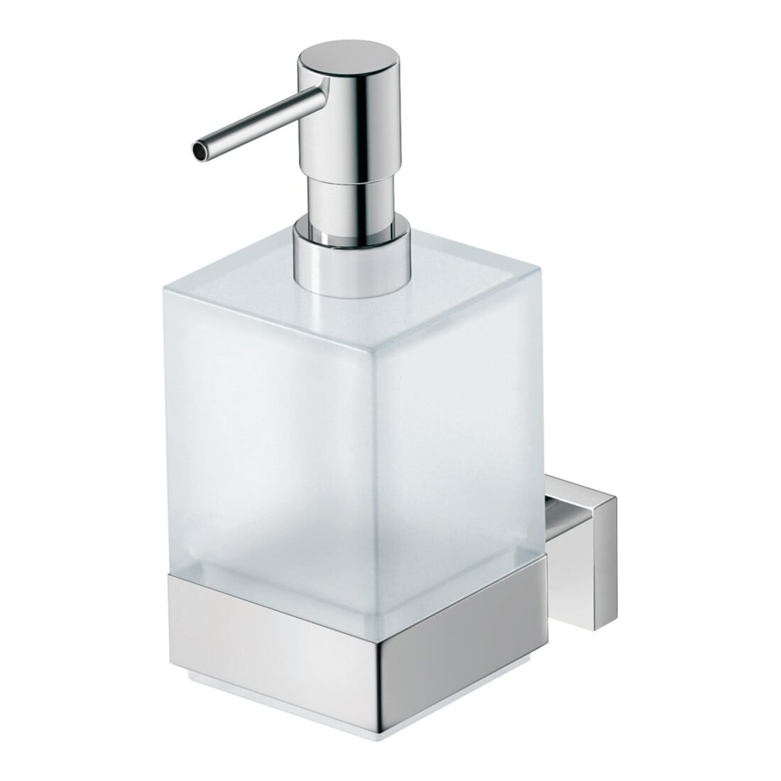 Duravit Seifenspender Karree 7x12,4cm, Wandmont., Gl. we m, Ha. chrom