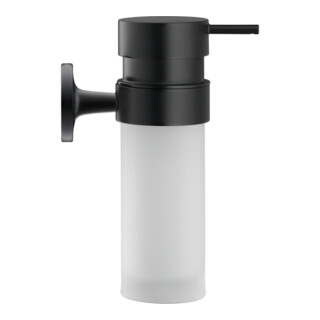 Duravit Seifenspender Starck T 6x12,6 cm, montage mural, verre blanc mat, noir mat