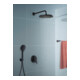 Duravit Set complet mitigeur douche encastré D-Code céramique, rond, m. comm., noir mat