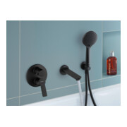 Duravit Set complet Mitigeur monocommande encastré D-Code céramique, 19 l, noir mat-5