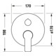 Duravit Set complet Mitigeur monocommande encastré D-Code céramique, m. inverseur, 22,5 l, chrome