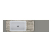 Duravit Set console lavabo Qatego 100x41x90 cm, avec console, grand travertin poli-2