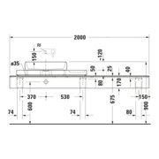 Duravit Set console lavabo Qatego 100x41x90 cm, avec console, Lavica poli-2