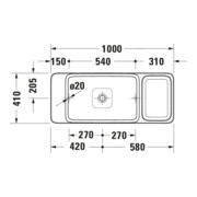 Duravit Set console lavabo Qatego 100x41x90 cm, avec console, Lavica poli-4