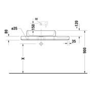 Duravit Set console lavabo Qatego 100x41x90 cm, avec console, Lavica poli-5