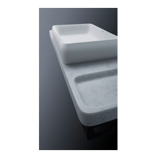 Duravit Set console lavabo Qatego 100x41x90 cm, avec console, marbre structuré poli
