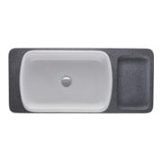 Duravit Set console lavabo Qatego 100x45x90 cm, avec robinetterie, console, lavabo poli-3