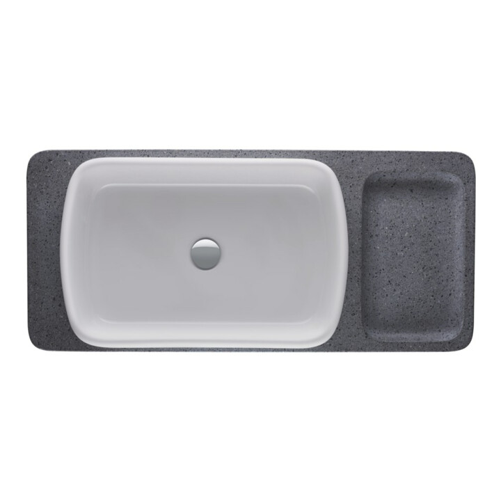 Duravit Set console lavabo Qatego 100x45x90 cm, avec robinetterie, console, lavabo poli