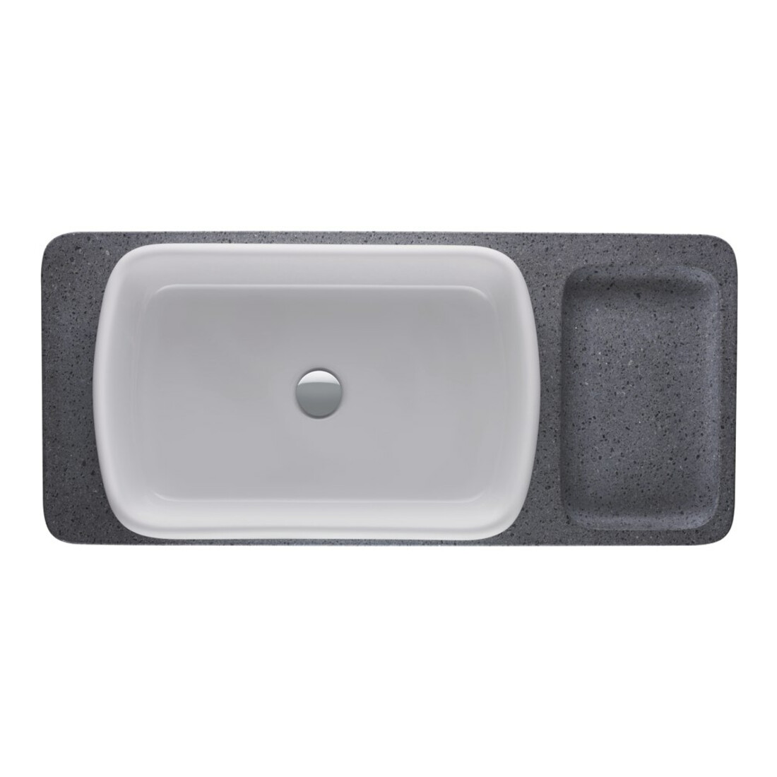 Duravit Set console lavabo Qatego 100x45x90 cm, avec robinetterie, console, lavabo poli