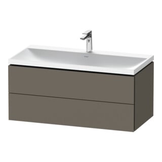 Duravit Set de meubles L-Cube 100x48x48 cm, avec HL, gris semi-mat, 2 tiroirs