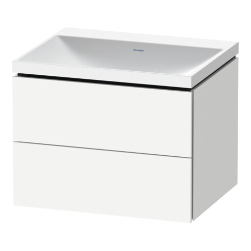 Duravit Set de meubles L-Cube 60x48x48 cm, sans robinet, blanc mat, 2 tiroirs