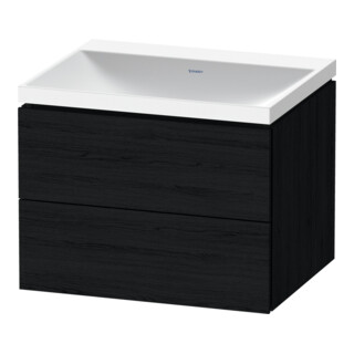 Duravit Set de meubles L-Cube 60x48x48 cm, sans robinet, blanc œuf, 2 tiroirs