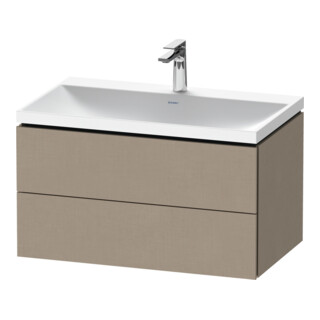 Duravit Set de meubles L-Cube 80x48x48 cm, avec robinet, laqué, 2 tiroirs