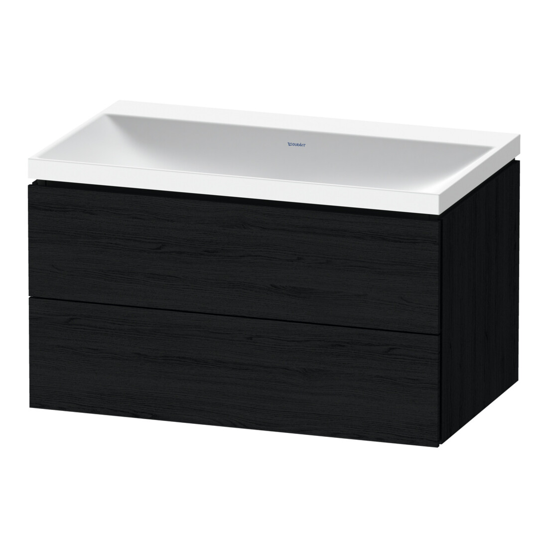 Duravit Set de meubles L-Cube 80x48x48 cm, sans robinet, blanc œuf, 2 tiroirs