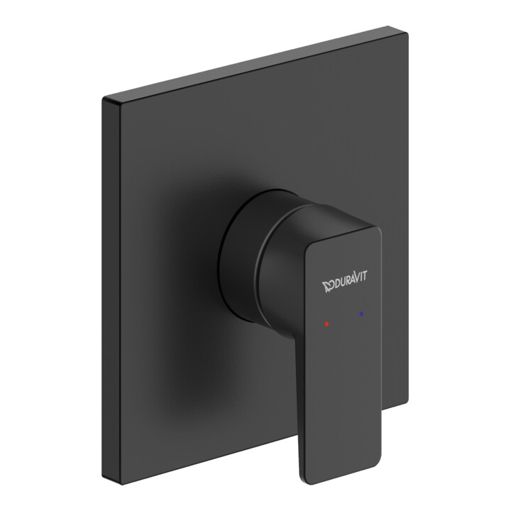 Duravit Set de montage complet Manhattan Mitigeur douche encastré, noir mat