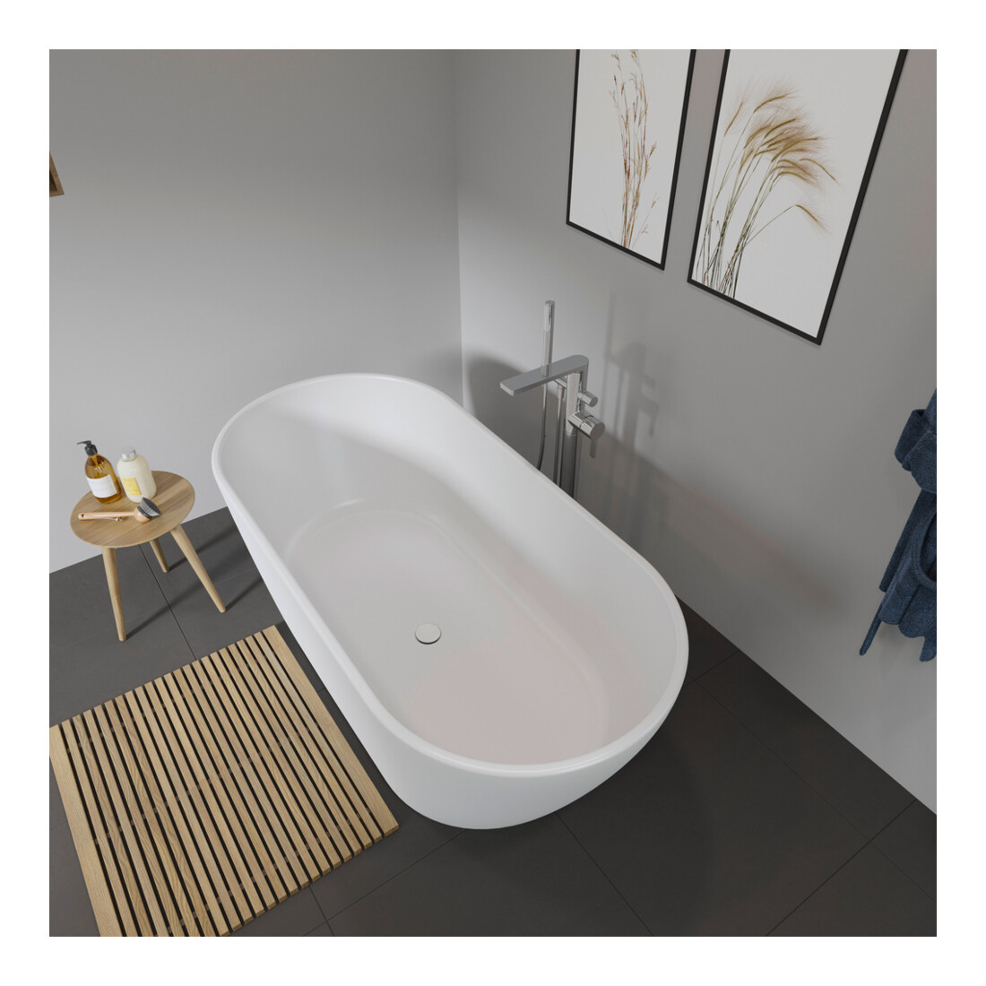 Duravit Set de montage D-Neo Mitigeur monocommande baignoire encastré, sur pied, chrome