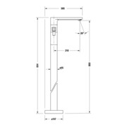 Duravit Set de montage D-Neo Mitigeur monocommande baignoire encastré, sur pied, chrome-5