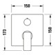 Duravit Set de montage Manhattan mitigeur douche encastré, vanne, chrome