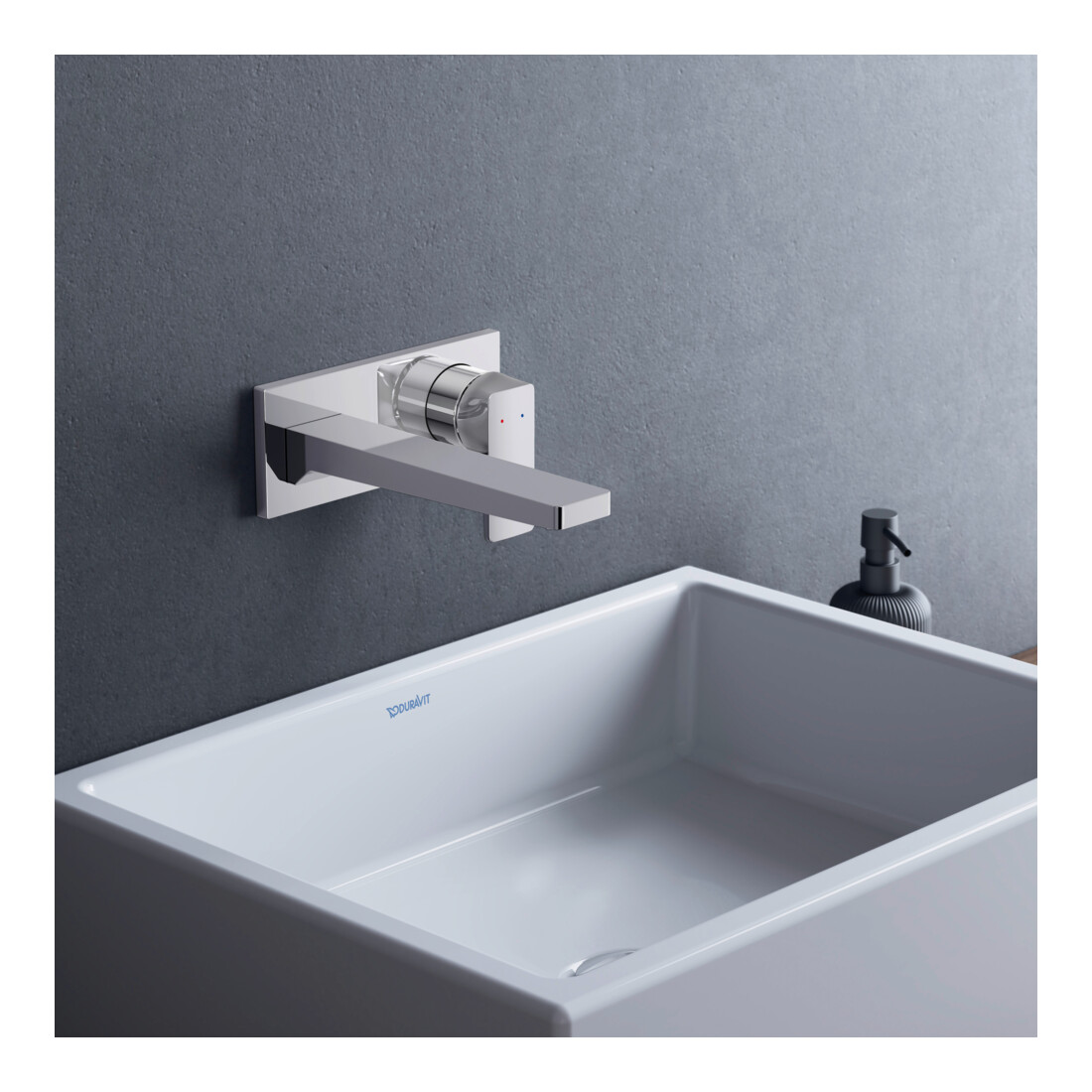 Duravit Set de montage Manhattan Mitigeur lavabo encastré, A 189 mm, sans tirette, chrome