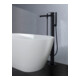 Duravit Set de montage Manhattan Mitigeur monocommande baignoire encastré, au sol, noir mat-2