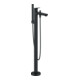 Duravit Set de montage Wave Mitigeur monocommande baignoire au sol, noir mat-1