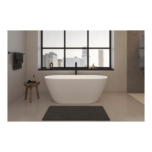 Duravit Set de montage Wave Mitigeur monocommande baignoire au sol, noir mat
