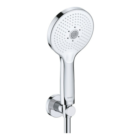 Duravit Set de support de douche MinusFlow m HB, chromé, douchette, blanc brillant