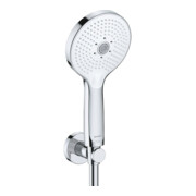Duravit Set de support de douche MinusFlow m HB, chromé, douchette, blanc brillant