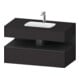 Duravit Set meuble lavabo encastré Qatego 100x55x60 cm, gris m/Gr mat, console-1