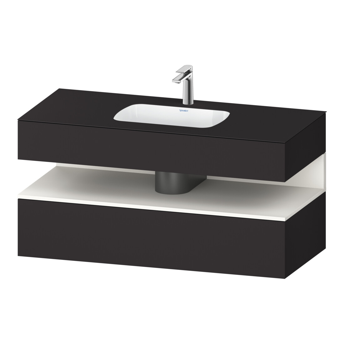 Duravit Set meuble lavabo encastré Qatego 120x55x60 cm, blanc mat, console sous-lavabo