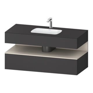 Duravit Set meuble lavabo encastré Qatego 120x55x60 cm, T avec Gr, Kon-WTU, niche