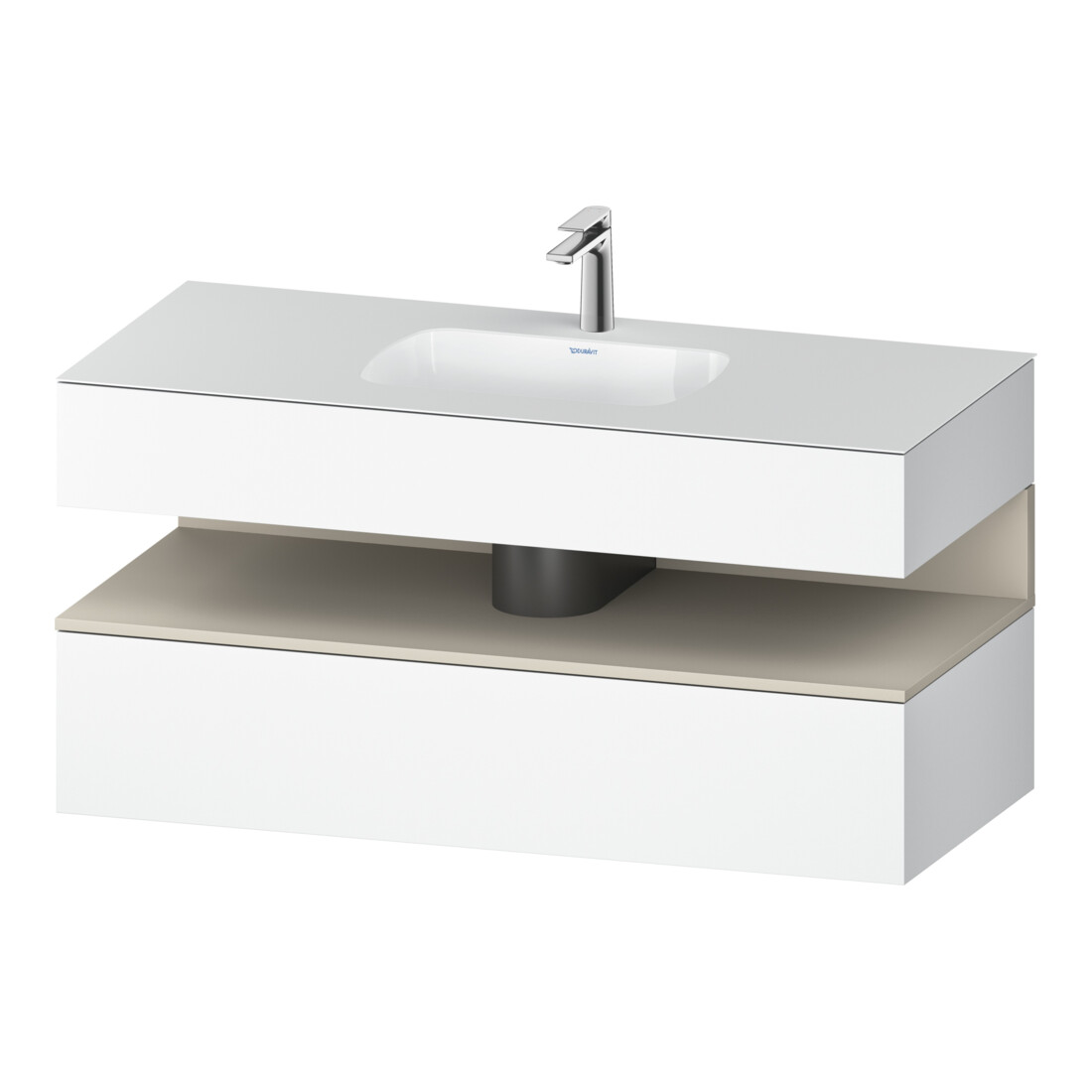 Duravit Set meuble lavabo encastré Qatego 120x55x60 cm, T m/bl ma, console sous-lavabo