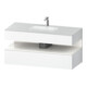 Duravit Set meuble lavabo encastré Qatego 120x55x60cm, blanc brillant/mat, console-1