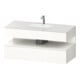 Duravit Set meuble lavabo encastré Qatego 120x55x60cm, blanc brillant, meuble console-1