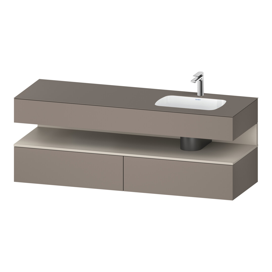 Duravit Set meuble lavabo encastré Qatego 160x50x60 cm, Kon-WTU, B, B r, T m/bas ma