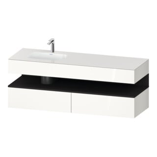 Duravit Set meuble lavabo encastré Qatego 160x50x60cm, Kon-WTU, B, B l, gris m/blanc g